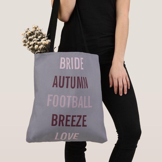 Tote Bag Mariée d'automne rustique tombant amoureuse d'une  (De près)