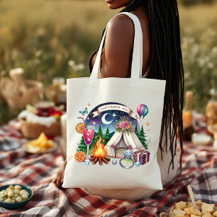 Tote Bag Mariée de camping rustique personnalisée