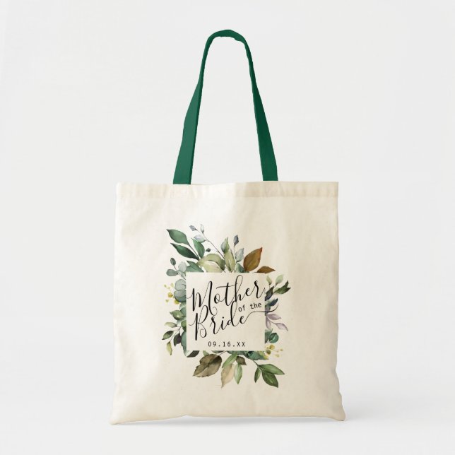 Tote Bag Mariée de la mère de la mariée en verdure rustique (Devant)