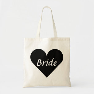 Tote Bag Mariée du coeur noir