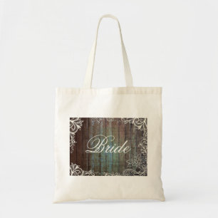 Tote Bag mariée en dentelle de bois de canne rustique moder