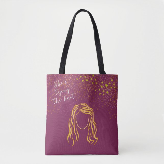 Tote Bag Mariée en devenir EVJF Fille Contour  (Devant)
