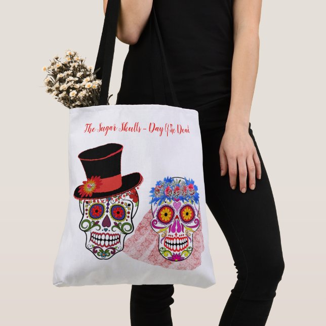 Tote Bag Mariée et chambre Sugar Skuls jusqu'à la mort Do u (De près)