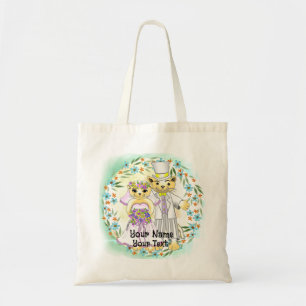 Tote Bag Mariée et mari chat