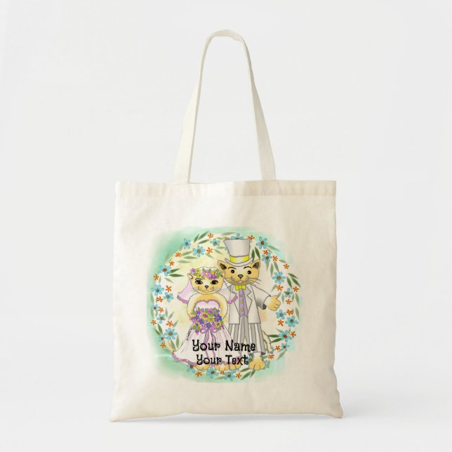 Tote Bag Mariée et mari chat  (Devant)