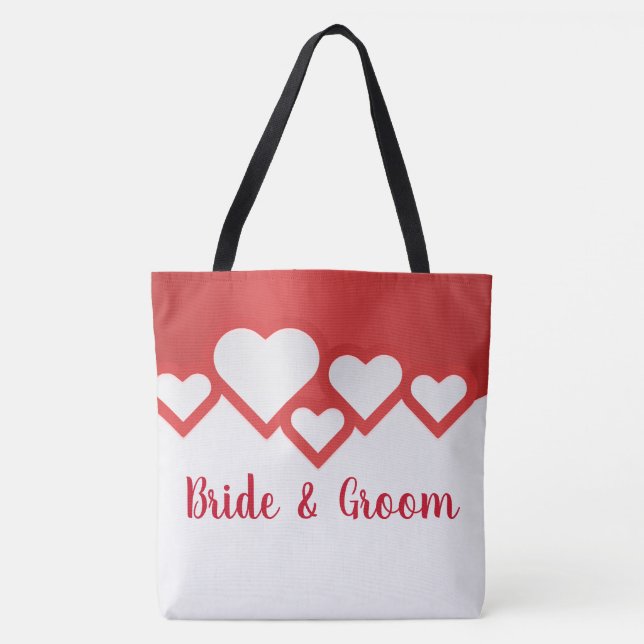 Tote Bag Mariée Et Salle Des Coeurs Rouges (Devant)
