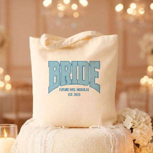 Tote Bag MARIÉE Fausse Varsity de mariage à paillettes