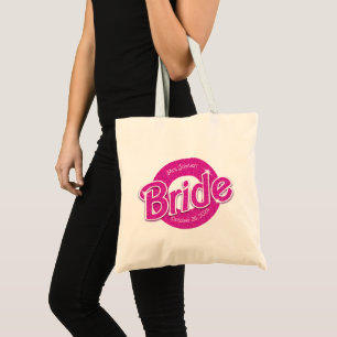 Tote Bag Mariée Parties scintillant rose