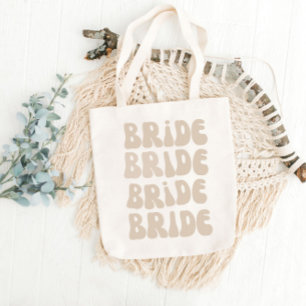 Tote Bag Mariée Rétro Moderne Enterrement de Vie de Jeune F