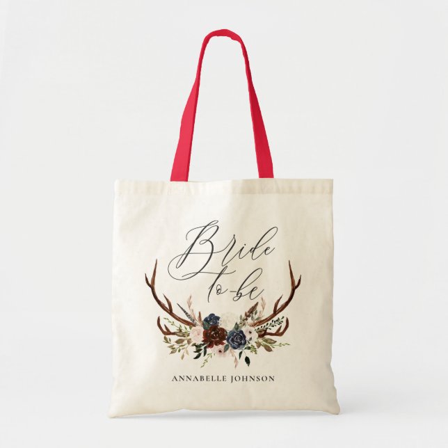 Tote Bag mariée rustique à la bachelorette pour devenir des (Devant)