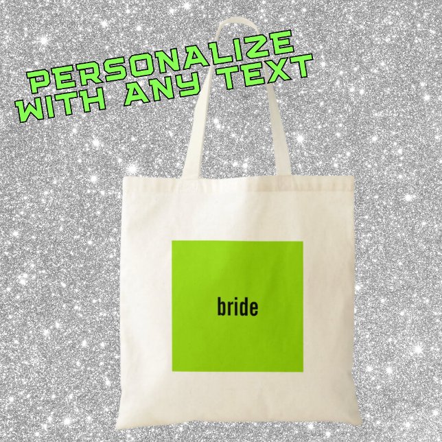 Tote Bag Mariée Verte d'Été Proposition Demoiselle d'Honneu (for your bride who is a pop girl at heart )