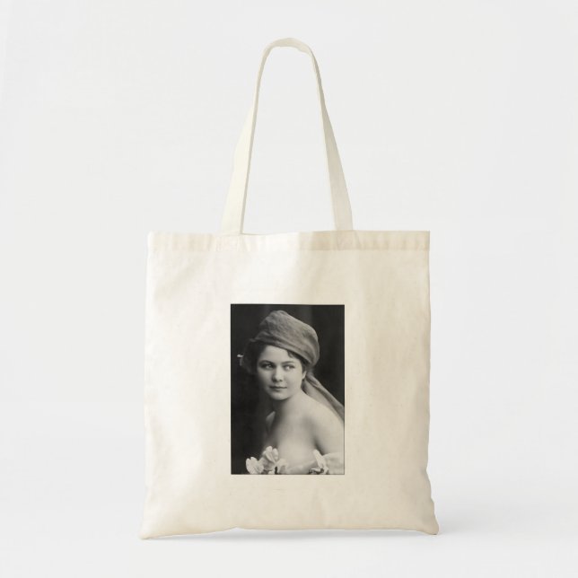 Tote Bag Mariée victorienne en noir et blanc (Devant)