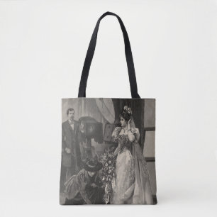 Tote Bag Mariée Vintage, Portrait de Mariée avec Photograph