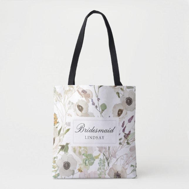 Tote Bag Mariées d'honneur de printemps modernes personnali (Devant)