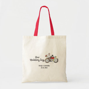 Tote Bag Mariés à moto pour mariage