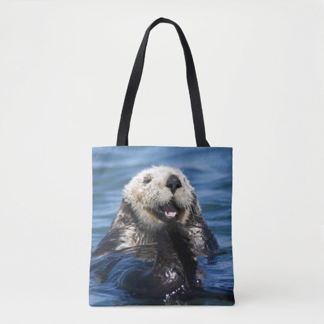 Tote Bag Mariés de lutris d'Enhydra de loutre de mer de la (Devant)