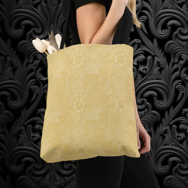 Tote Bag Marigold par William Morris, fleurs de jardin vint (Marigold by William Morris, Vintage Garden Flowers Tote Bag)