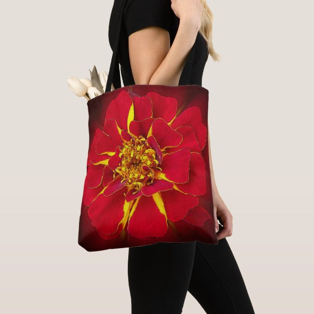 Tote Bag marigold rouge vif (De près)