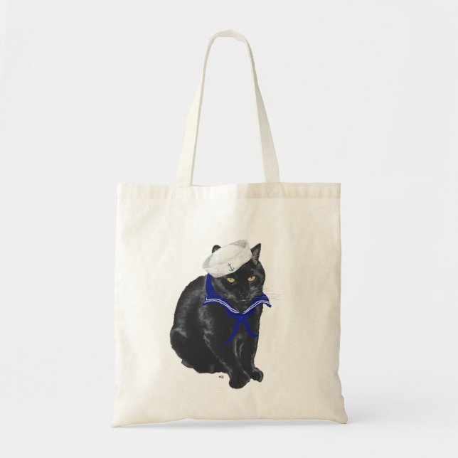 Tote Bag Marin de Chat Noir (Devant)