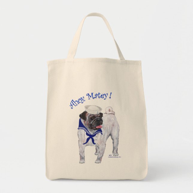 Tote Bag Marin Pug (Devant)