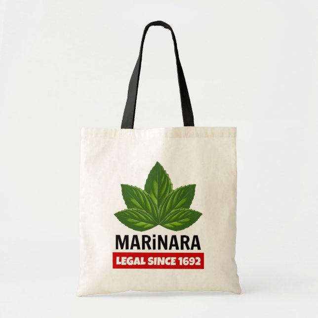 Tote Bag Marinara Juridique Depuis 1692 Feuilles Basil (Devant)