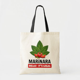 Tote Bag Marinara Relax C'est légal Basil Tomate Humour ali