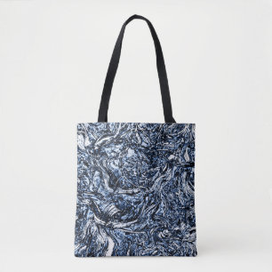 Tote Bag Marine Blue Nature Motif Abstrait
