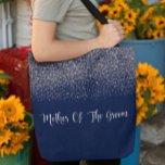 Tote Bag Marine Blue Parties scintillant Argent Mariage Mèr<br><div class="desc">Ce design a été créé par art numérique. Contactez-moi à colorflowcreations@gmail.com si vous avez pour avoir ce design sur un autre produit. Achetez ma peinture acrylique abstraite originale à vendre à www.etsy.com/colorflowart. Voir d'autres de mes créations ou suivez-moi à www.facebook.com/colorflowcreations, www.instagram.com/colorflowcreations, www.twitter.com/colorflowart et www.pinterest.com/colorflowcreations. Peinture acrylique fluide, art abstrait, tableaux...</div>