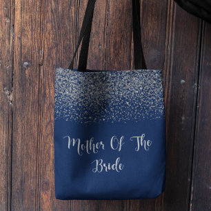 Tote Bag Marine Blue Silver Parties scintillant Mariage Mèr