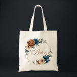 Tote Bag Marine de Terracotta Vert Épouse Mariage géométriq<br><div class="desc">Elégant bleu marine,  Terracotta,  sac fourre-tout de mariée mariage à thème terreux orange avec élégant bouquet de bleu marine,  pivoines roses couleur terre cuite et feuilles d'eucalyptus vert. Veuillez me contacter pour toute aide sur la personnalisation ou si vous avez besoin d'un autre produit avec ce design.</div>