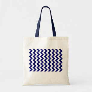 Tote Bag Marine et White Zigzag