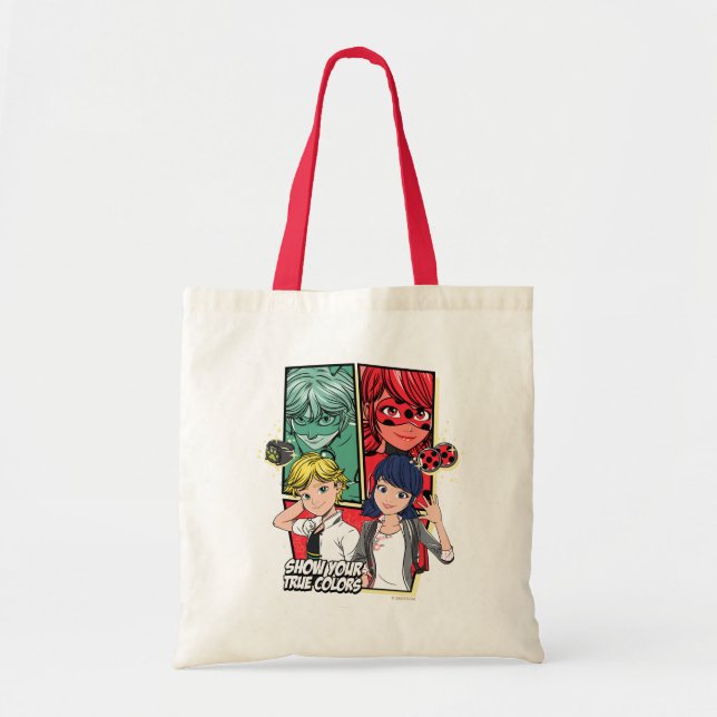 Tote Bag Marinette comique miqueuse & Adrien Véritables Cou (Devant)
