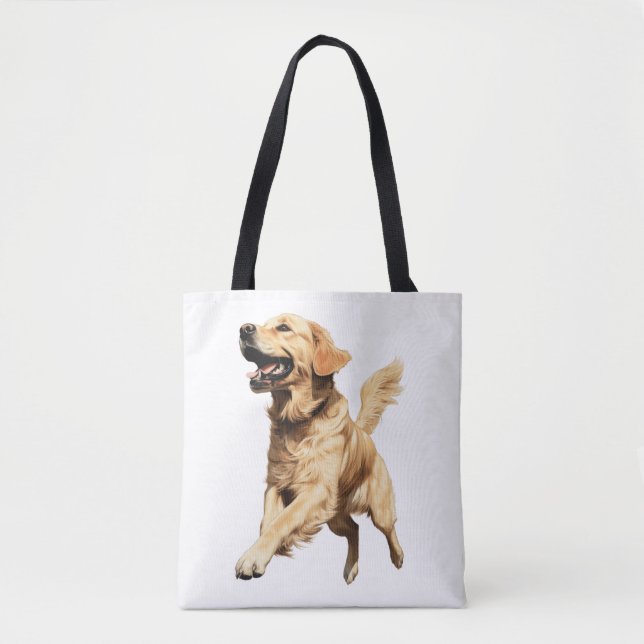 Tote Bag Marionnette Golden Retriever - Animaux de compagni (Devant)