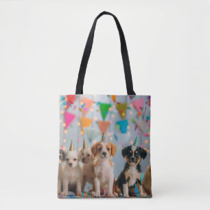 Tote Bag Marionnettes mignonnes Design de fête d'anniversai