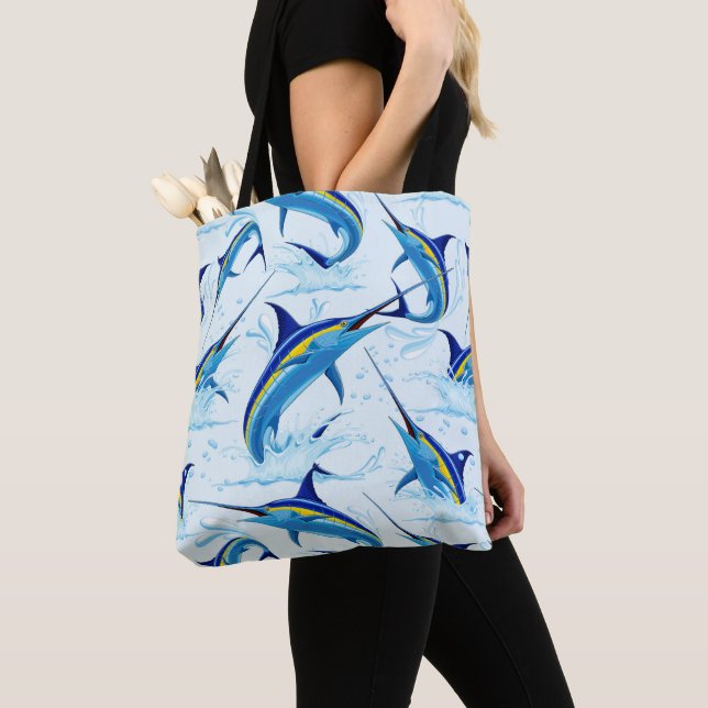 Tote Bag Marlin Bleu Jaillissant de l'Océan (De près)