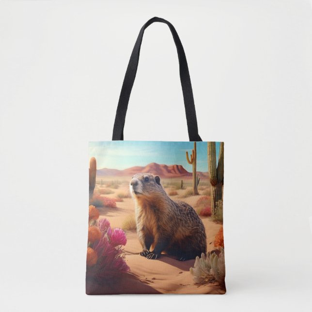Tote Bag Marmotte du désert (Devant)
