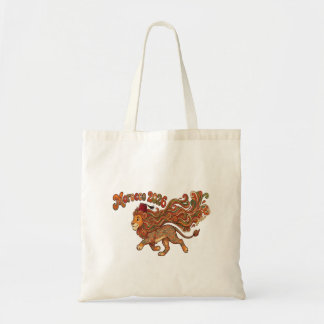 Tote Bag Maroc 2026 Mascotte Lion Rétro - Marocain Coloré