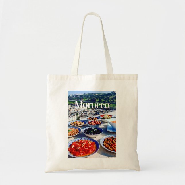 Tote Bag Maroc | marocain | Cuisine marocaine | Voyage Maro (Devant)