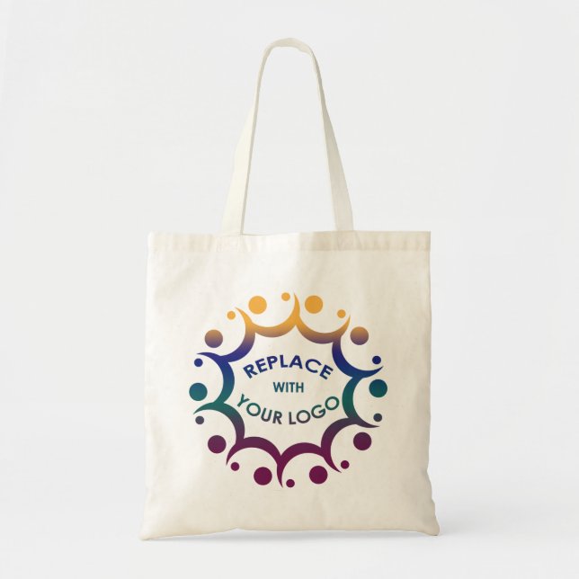 Tote Bag Marque avec votre logo ou votre graphique d'entrep (Devant)