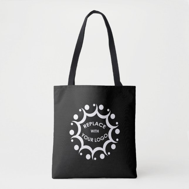 Tote Bag Marque avec votre logo ou votre graphique d'entrep (Devant)