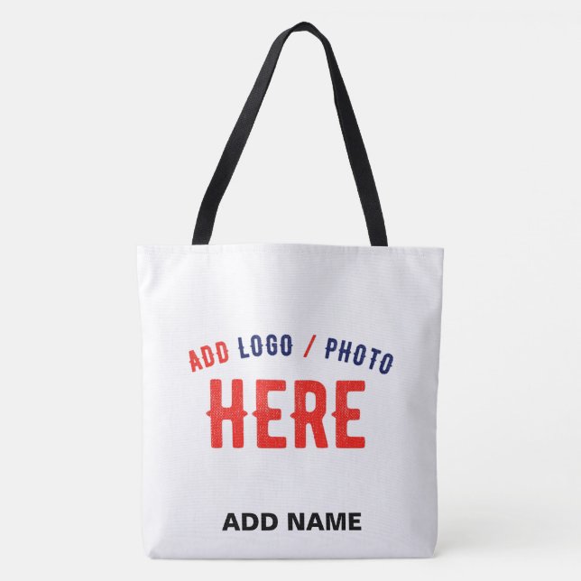 TOTE BAG MARQUE BLANCHE MODERNE ET PERSONNALISABLE VÉRIFIÉE (Devant)