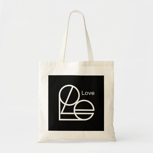 Tote Bag marque de coeur de "l'amour" (Devant)
