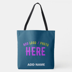 TOTE BAG MARQUE MODERNE MODERNE PERSONNALISÉE MODERNE BLEUE