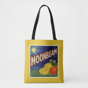 Tote Bag Marque Moonbeam   Étiquette Citrus vintage