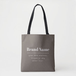 Tote Bag Marque ou Entreprise Moderne Gras Clair et Foncé B