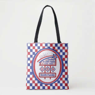 Tote Bag Marquee Rétro USA 250 - Personnalisé - Patriotique