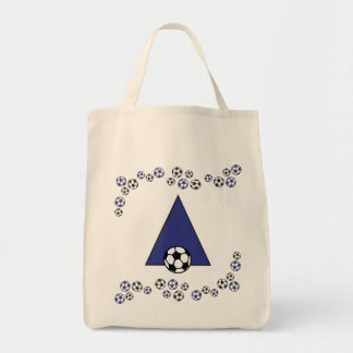 Tote Bag Marquez avec des lettres A dans le monogramme bleu