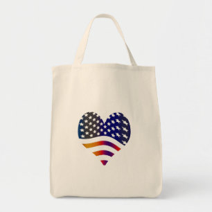 Tote Bag marquez les rayures américaines de troupes