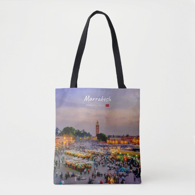Tote Bag Marrakech, Maroc - Place Jemaa el Fnaa (Devant)