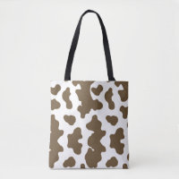 Marron rustique  & Impression de vache blanche Cou